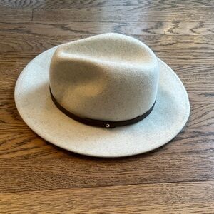 Free People Stylish Cream Fedora Hat